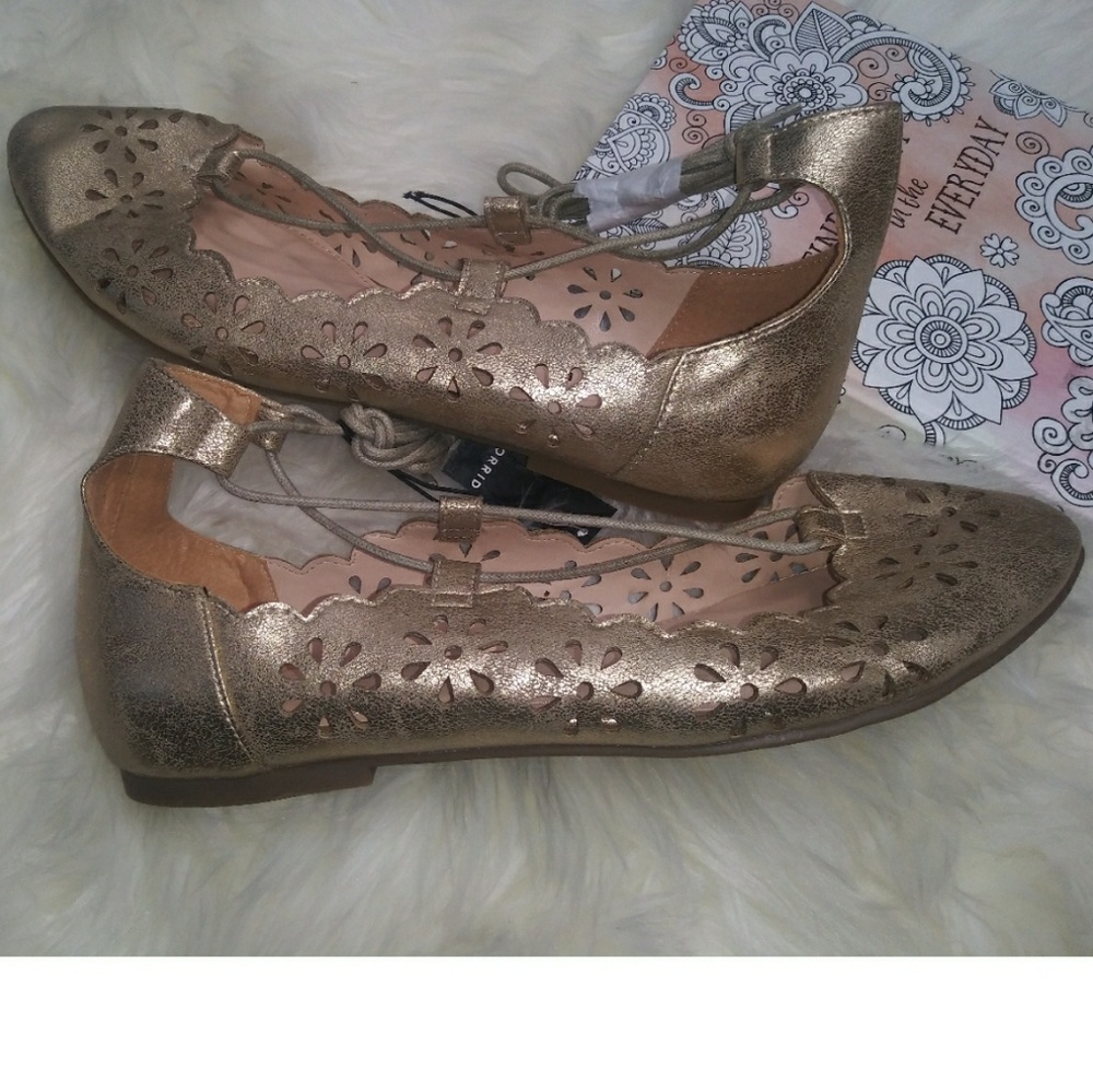 New Torrid Gold Ballerina Flats